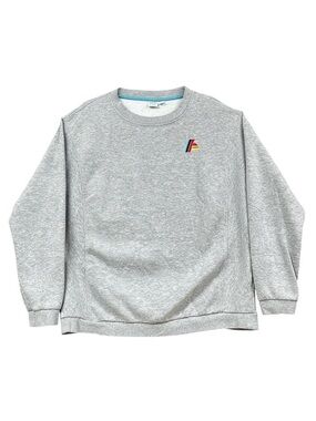 Aldi Gear Gray Crewneck Sweatshirt Embroidered Logo Novelty Pullover Men's XL